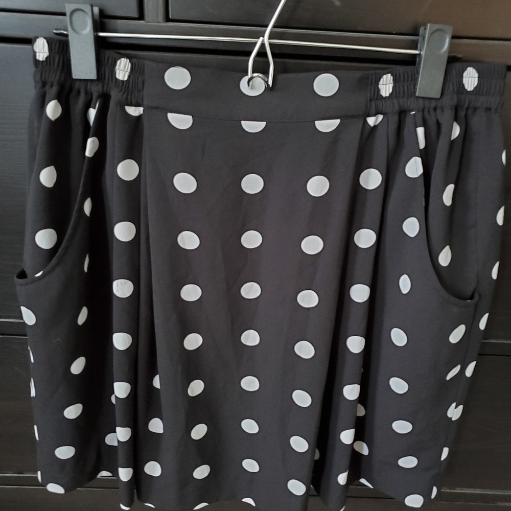 Halogen pocket polka dot skirt